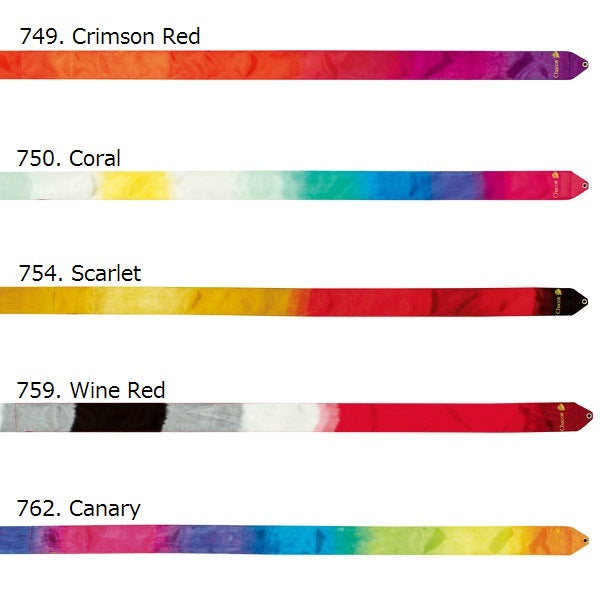  cinta multicolor de cinco y seis 5 6 metros chacott para competicion aprobada por la fig shaer tienda de gimnasia ritmica en madrid y online 