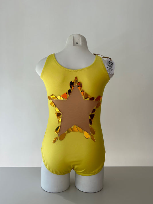 Maillot gimnasia rítmica amarillo competición 