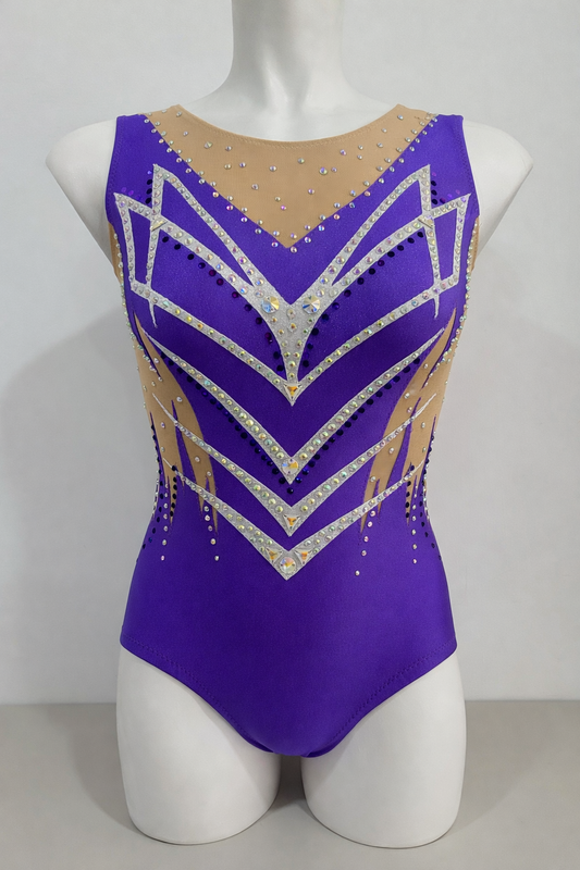 Maillot morado y plata ~ Talla 16