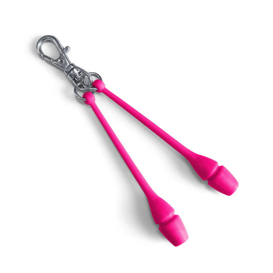 Llavero de mazas (rosa y azul)