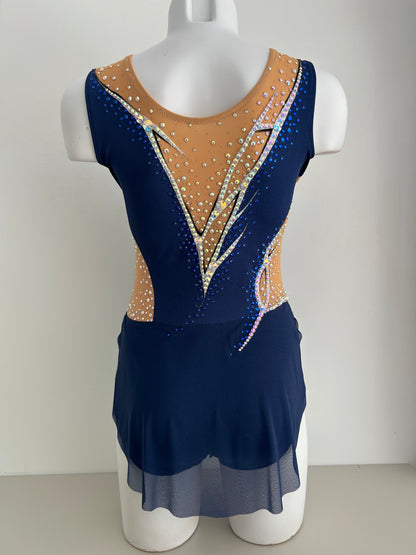 Maillot_de_competicion azul oscuro marino y plateado plata malla_mallot_maillots_shaer_tienda_de_gimnasia_ritmica_en_madrid_maillots_de_competicion_en_venta_disponibles_en_Madrid_Espa_a_y_online
