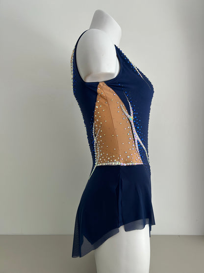 Maillot_de_competicion azul oscuro marino y plateado plata malla_mallot_maillots_shaer_tienda_de_gimnasia_ritmica_en_madrid_maillots_de_competicion_en_venta_disponibles_en_Madrid_Espa_a_y_online