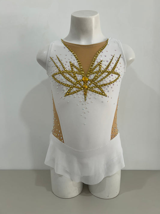 Maillot_de_competicion con falda dorado y blanco malla_mallot_maillots_shaer_tienda_de_gimnasia_ritmica_en_madrid_maillots_de_competicion_en_venta_disponibles_en_Madrid_Espa_a_y_online