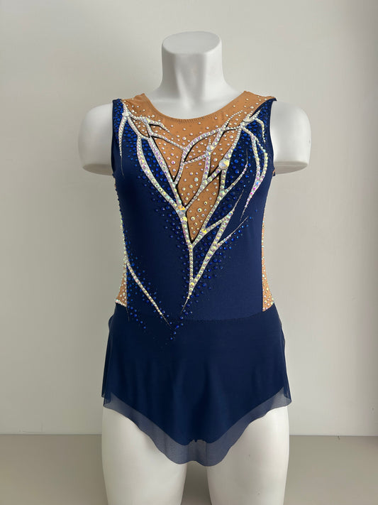 Maillot_de_competicion_detalles azul oscuro marino y plateado plata malla_mallot_maillots_shaer_tienda_de_gimnasia_ritmica_en_madrid_maillots_de_competicion_en_venta_disponibles_en_Madrid_Espa_a_y_online