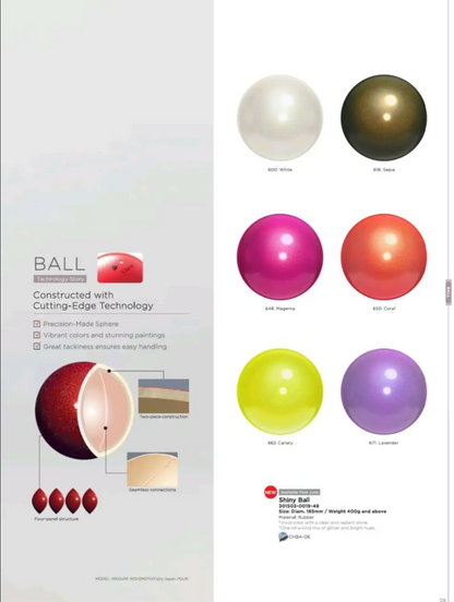 Nuevos_colores_pelota_Shiny_Chacott_competici_n_gimnasia_r_tmica_sepia_white_magenta_lavender_coral_canary_yellow_shaer_tienda_de_gimnasia_r_tmica