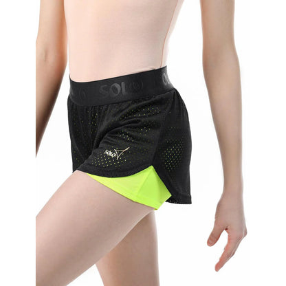 Pantalón solo amarillo doble entrenamiento gimnasia ritmica en venta en shaer tienda en madrid y online 