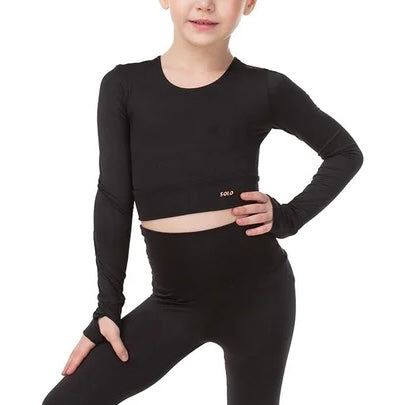 camiseta marca solo para entrenar gimnasia ritmica manga larga comoda deporte gimnasta compra online  manga larga frio