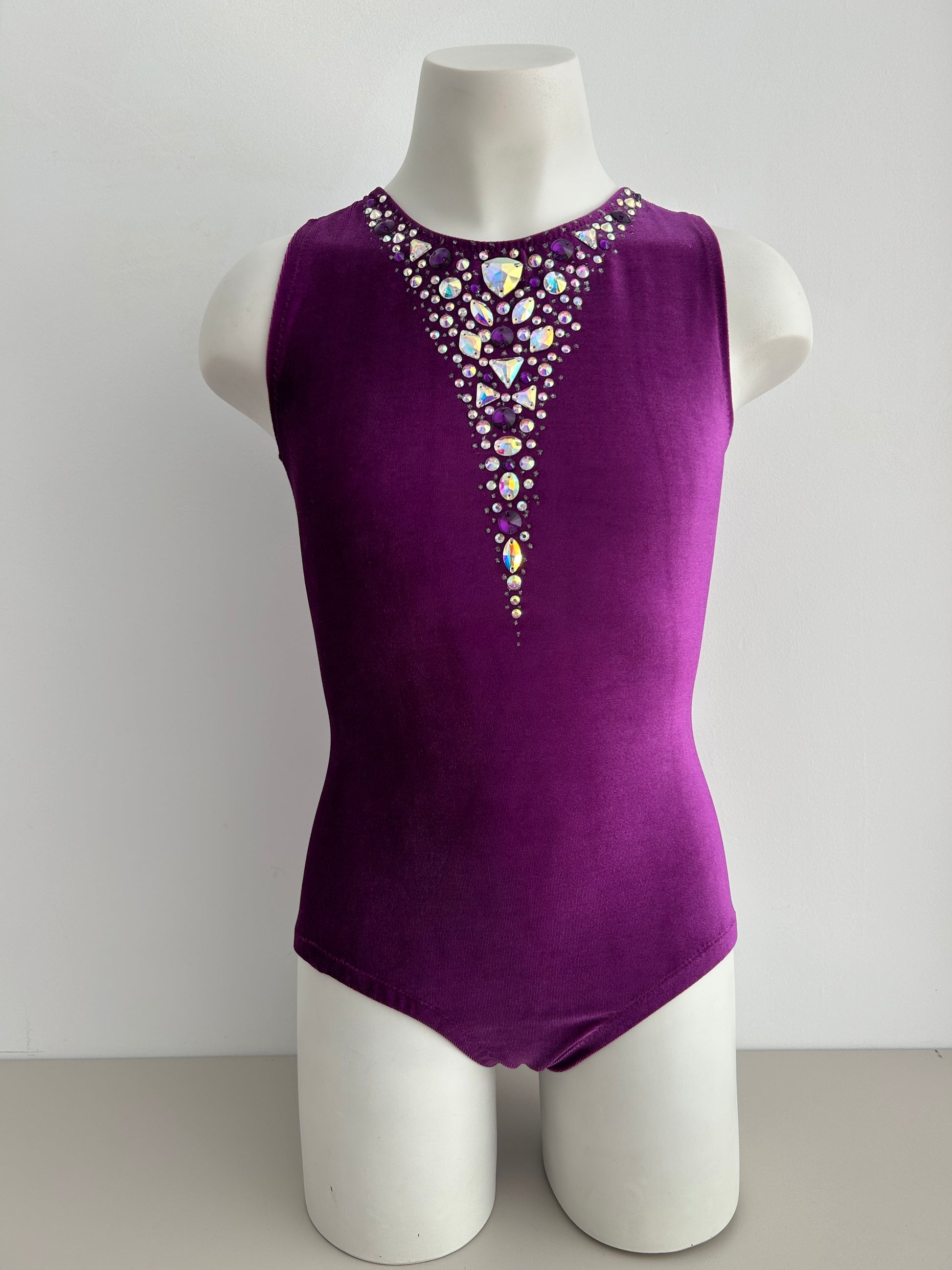 malla mallot maillots shaer tienda de gimnasia ritmica en madrid morado terciopelo 