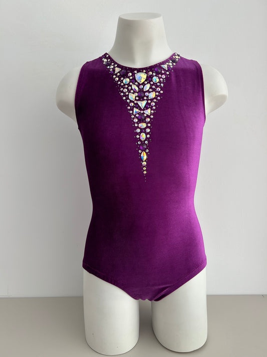 malla mallot maillots shaer tienda de gimnasia ritmica en madrid morado terciopelo 