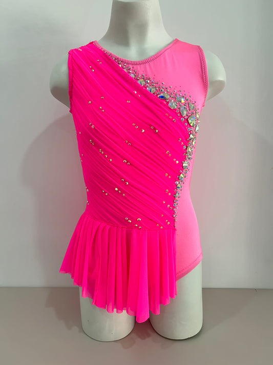 malla mallot maillots shaer tienda de gimnasia ritmica en madrid  maillot rosa de competicion 