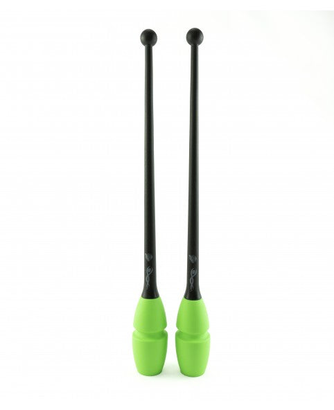 mazas venturelli gimnasia ritmica color negro y verde