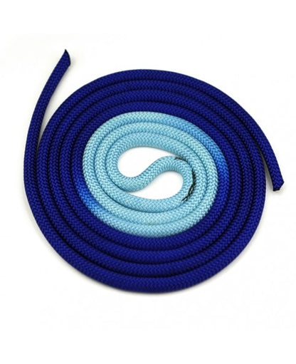 cuerda venturelli gimnasia ritmica color degradado azul oscuro y turquesa
