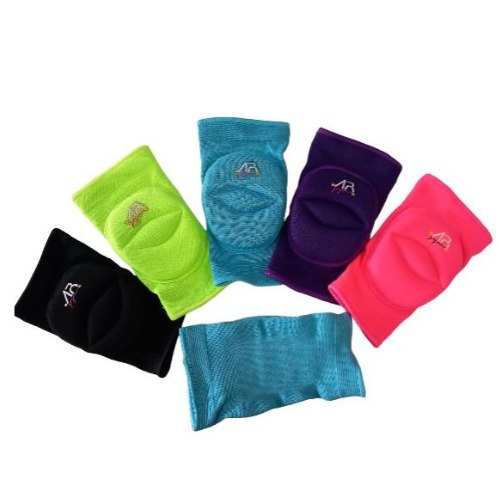 rodilleras de colores gimnasia ritmica marca argym negro amarillo azul morado rosa 